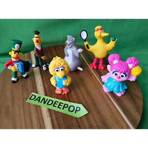 Vintage 6 Piece Muppets Toys Bert Big Bird Tara Toys Figurine Disney Baloo